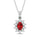 10K 0.06ct Diamond Ruby Pendant