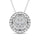 14K White Gold 1/3 Ct.Tw. Diamond Flower Pendant