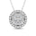 14K White Gold 1/2 Ct.Tw. Diamond Flower Pendant
