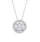 14K White Gold 1/4 Ct.Tw. Diamond Flower Pendant