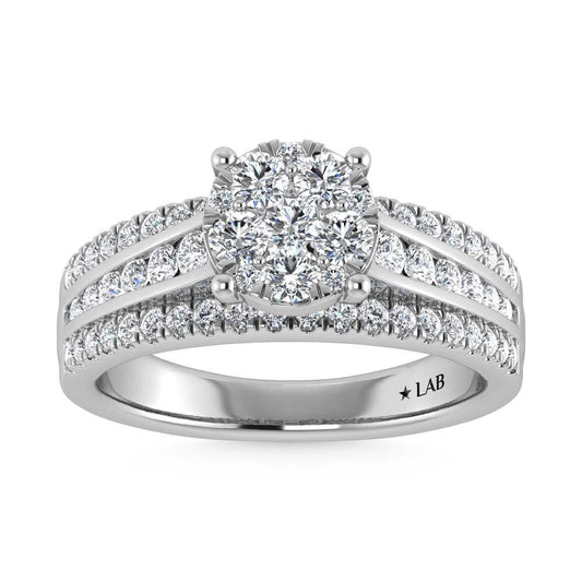10K White Gold 1 Ct.Tw. Diamond Engagement Ring