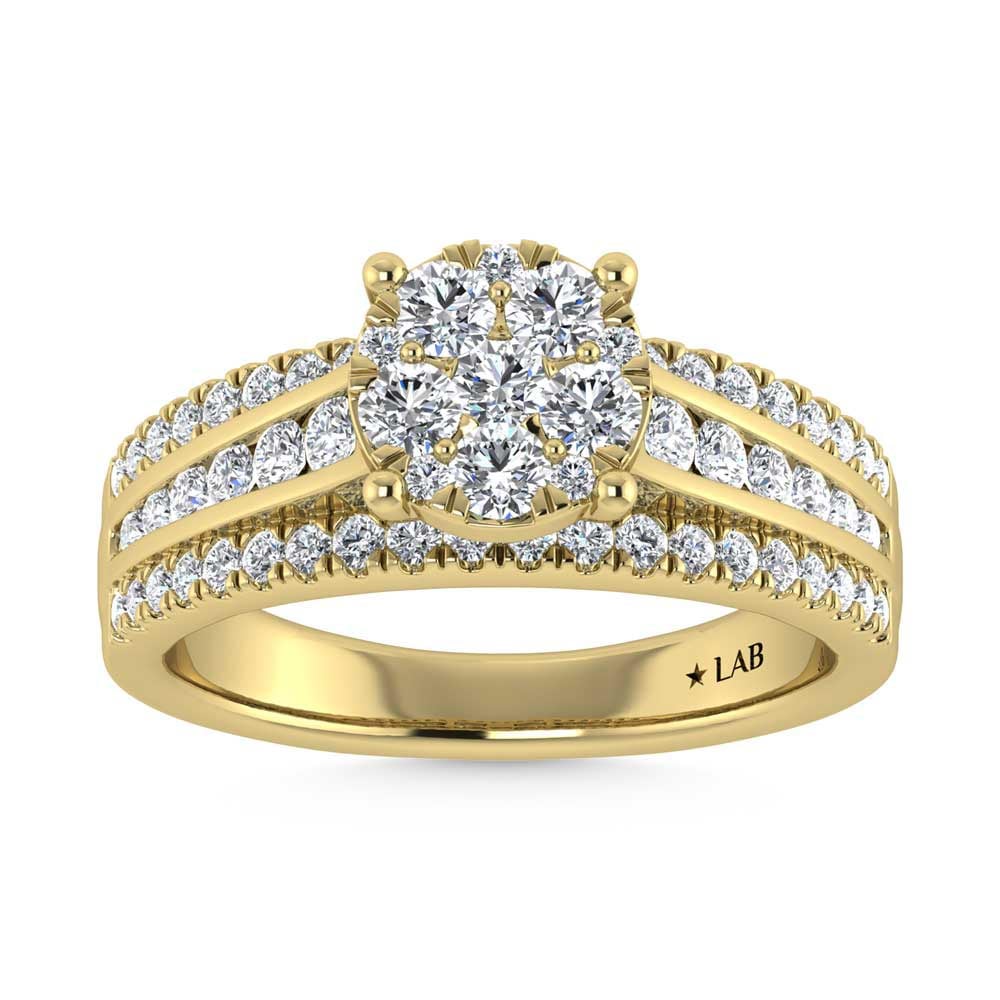 10K Yellow Gold 1 Ct.Tw. Diamond Engagement Ring
