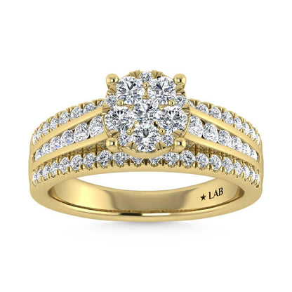 10K Yellow Gold 1 Ct.Tw. Diamond Engagement Ring