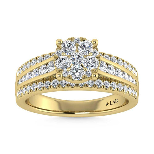 10K Yellow Gold 1 Ct.Tw. Diamond Engagement Ring