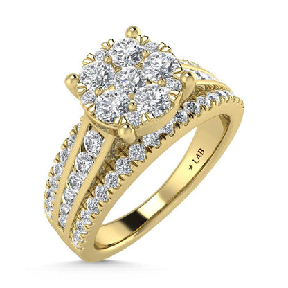 10K Yellow Gold 1 Ct.Tw. Diamond Engagement Ring