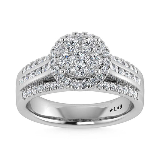 14K White Gold 2 Ct.Tw. Diamond Engagement Ring