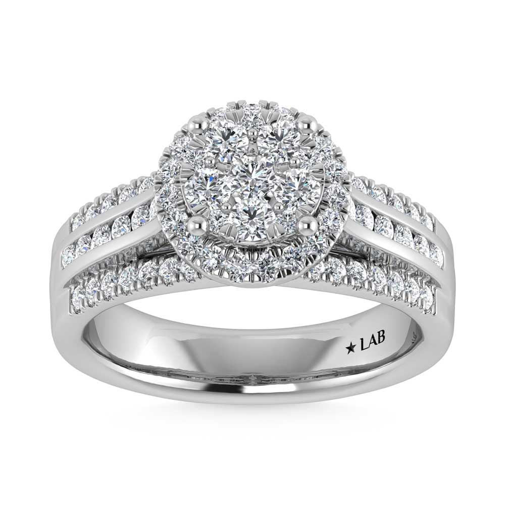 14K White Gold 3 Ct.Tw. Diamond Engagement Ring