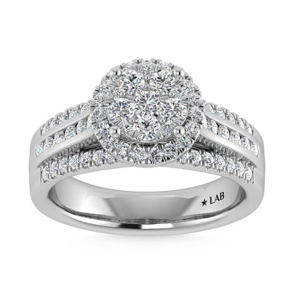 14K White Gold 3 Ct.Tw. Diamond Engagement Ring