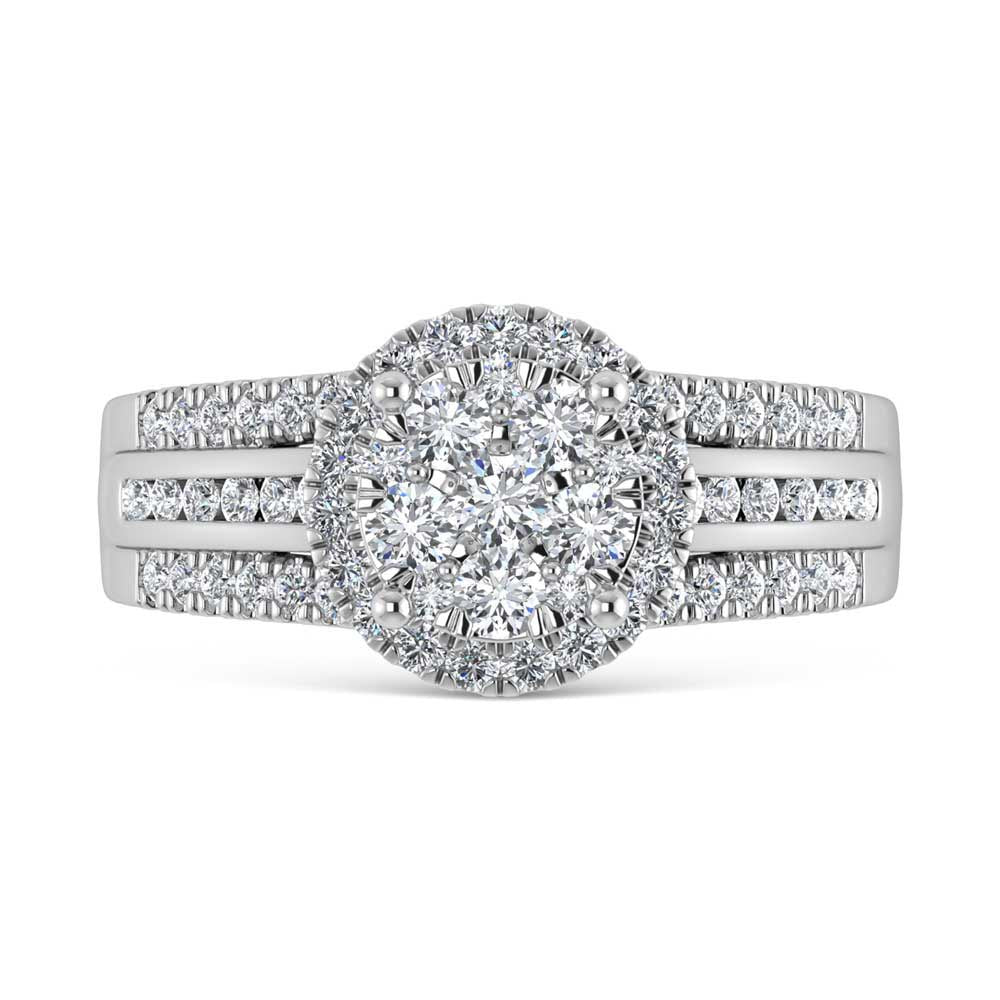 14K White Gold 2 Ct.Tw. Diamond Engagement Ring