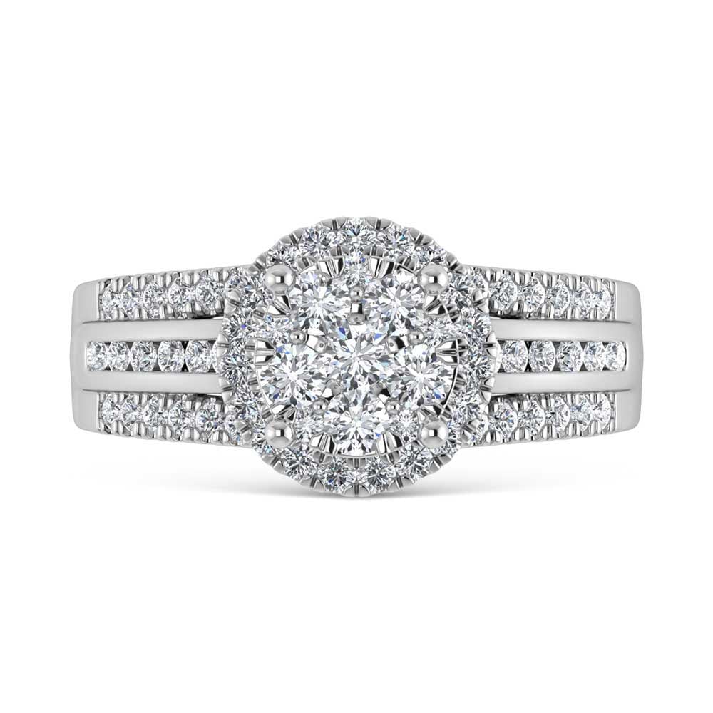 14K White Gold 3 Ct.Tw. Diamond Engagement Ring