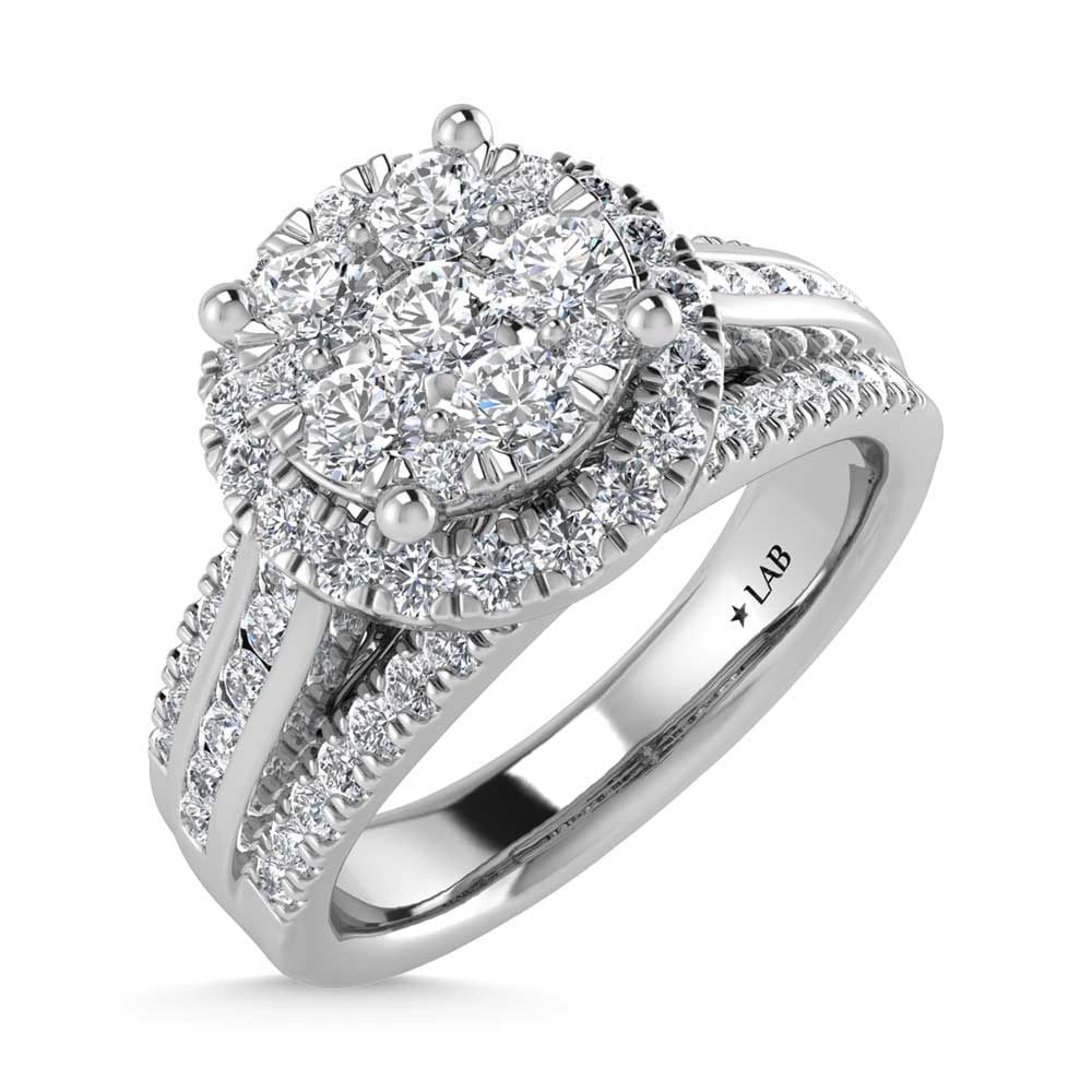 14K White Gold 2 Ct.Tw. Diamond Engagement Ring