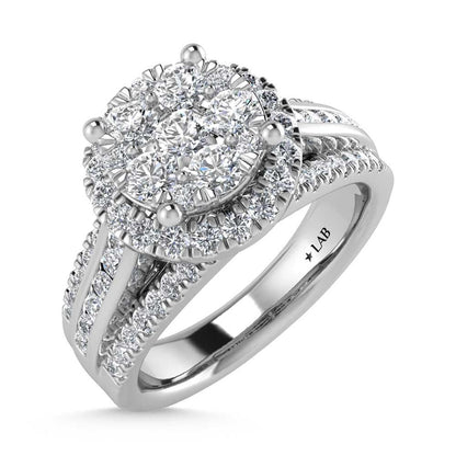 14K White Gold 3 Ct.Tw. Diamond Engagement Ring