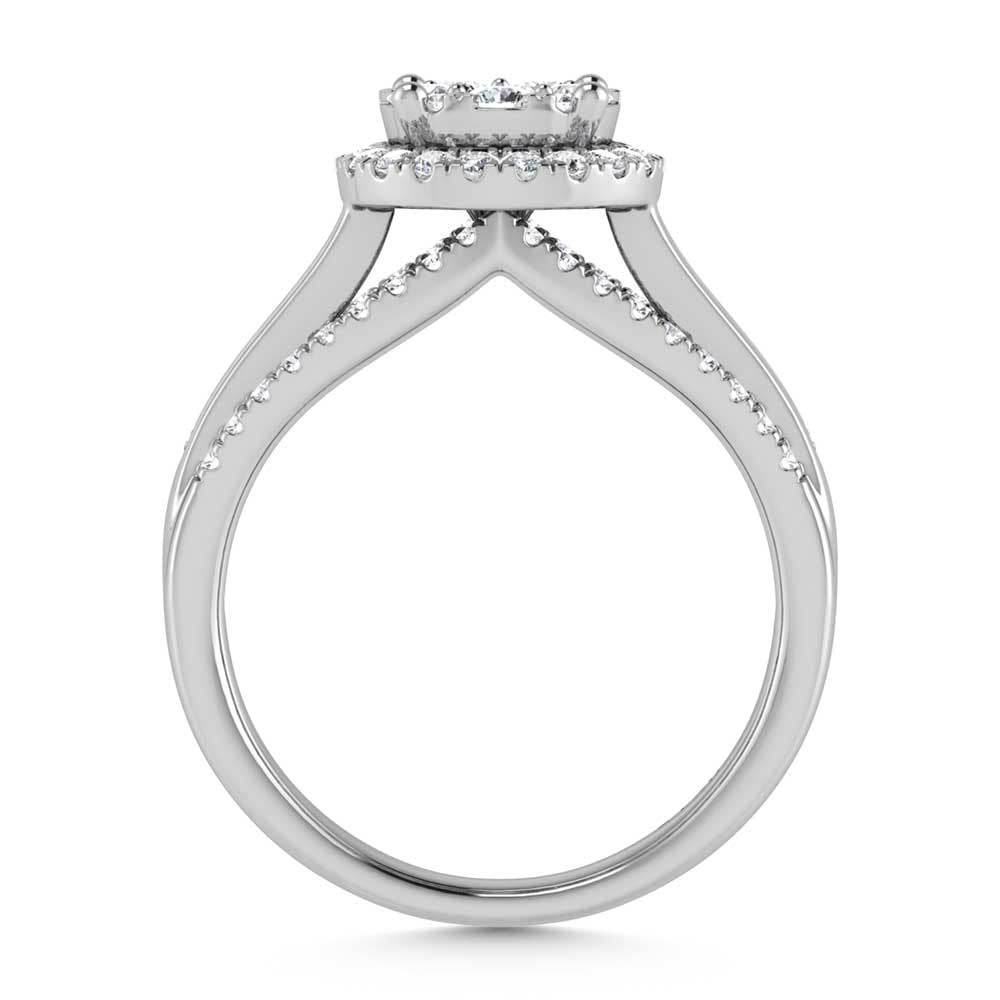 14K White Gold 3 Ct.Tw. Diamond Engagement Ring