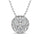 14K White Gold 1/3 Ct.Tw. Diamond Flower Pendant