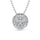 14K White Gold 1/2 Ct.Tw. Diamond Flower Pendant