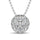 14K White Gold 1/4 Ct.Tw. Diamond Flower Pendant