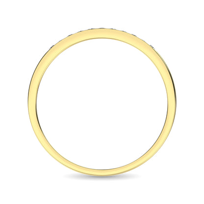 14K Yellow Gold 1/4 Ct Diamond Ladies Machine Band