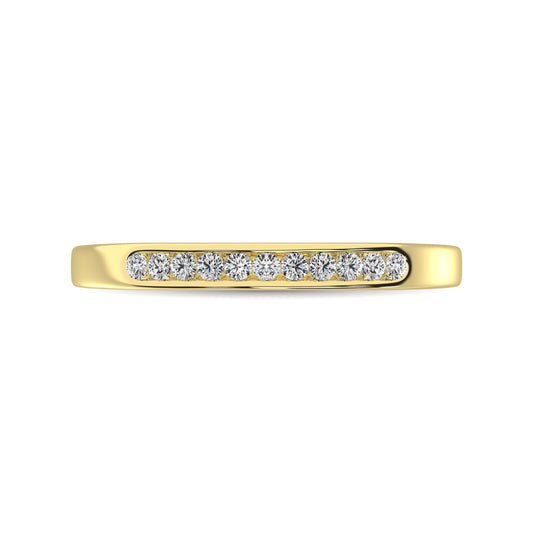 14K Yellow Gold 1/3 Ct.Tw. Diamond Ladies Machine Band