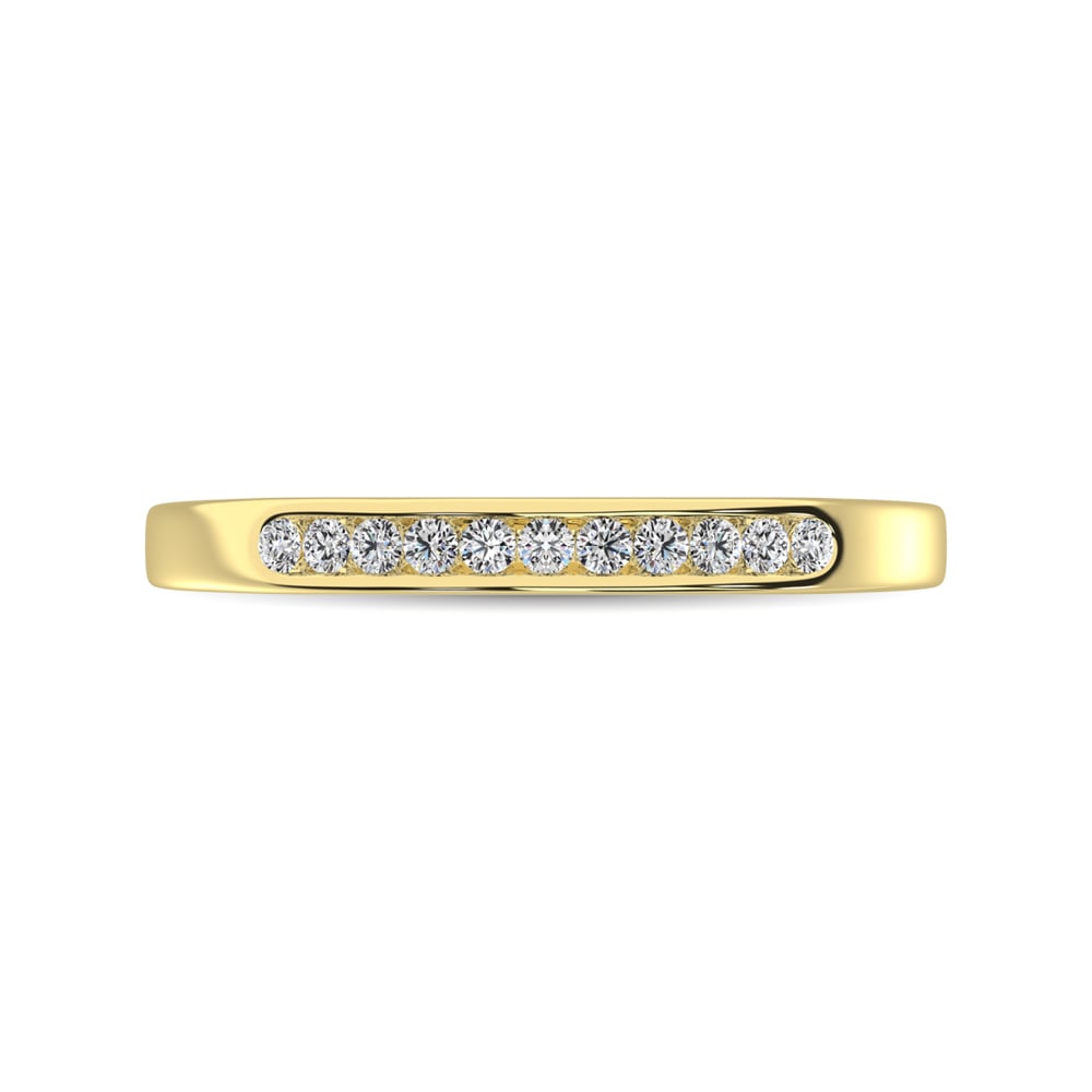 14K Yellow Gold 3/4 Ct.Tw. Diamond Ladies Machine Band
