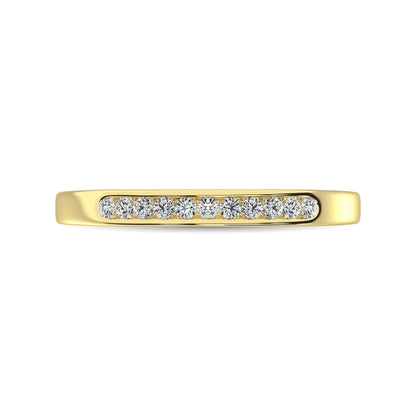 14K Yellow Gold 1 Ct.Tw. Diamond Ladies Machine Band