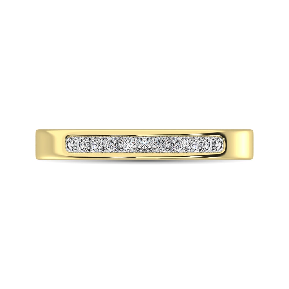 14K Yellow Gold 1/2 Ct.Tw. Diamond Ladies Machine Band