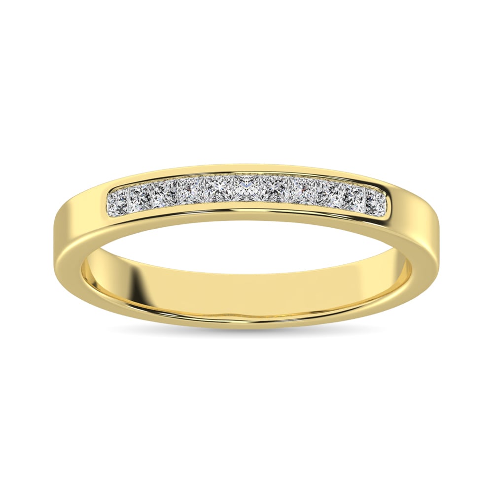14K Yellow Gold 1/2 Ct.Tw. Diamond Ladies Machine Band