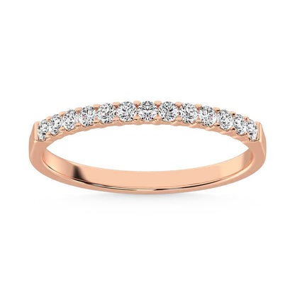 14K Rose Gold 1/6 Ct.Tw. Diamond Ladies Machine Band