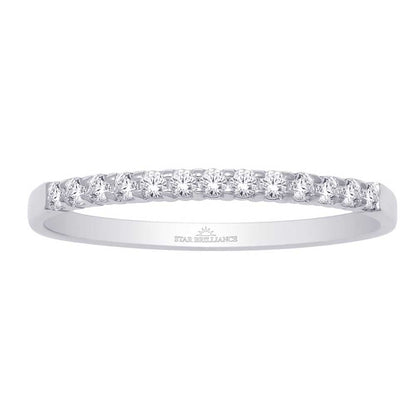 14K White Gold 1/6 Ct.Tw. Diamond Ladies Machine Band