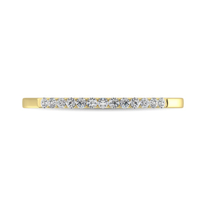 14K Yellow Gold 1/6 Ct.Tw. Diamond Ladies Machine Band