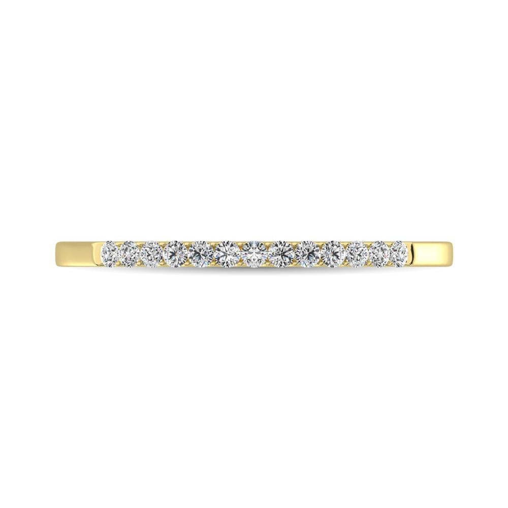 14K Yellow Gold 1/6 Ct.Tw. Diamond Ladies Machine Band