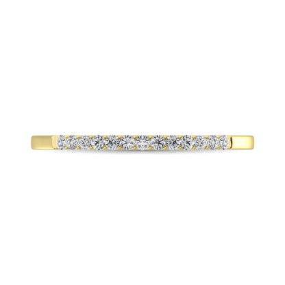 14K Yellow Gold 1/6 Ct.Tw. Diamond Ladies Machine Band