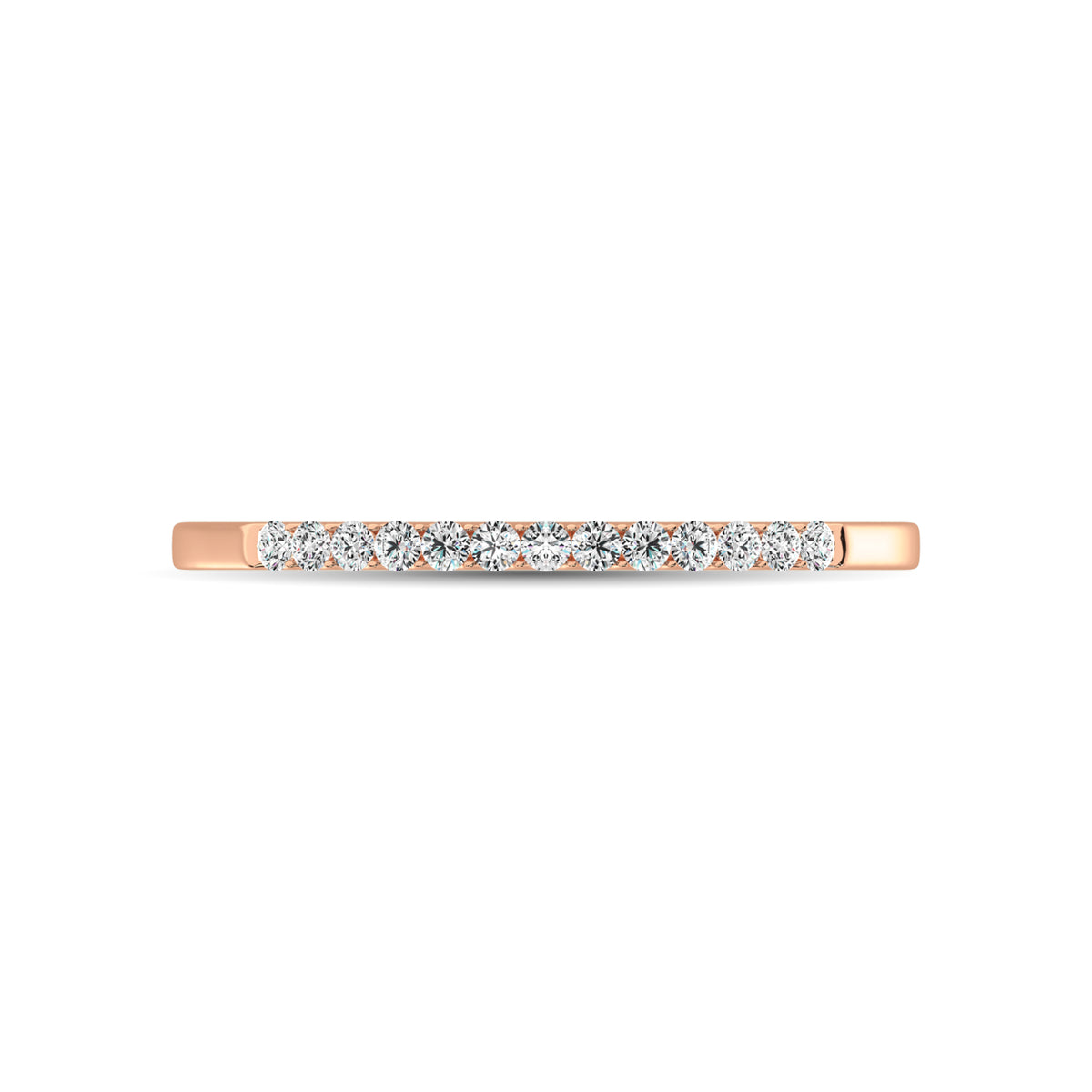 Diamond 1/5 Ct.Tw. Ladies Wedding Band in 10K Rose Gold