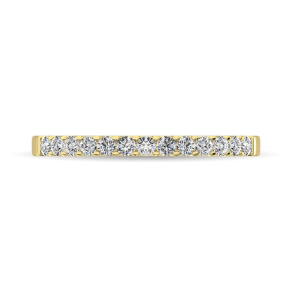 14K Yellow Gold 1/5 Ct Diamond Ladies Machine Band