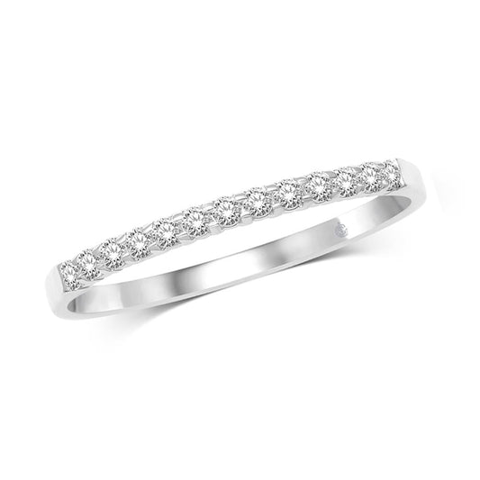 14K White Gold 1/2 Ct Diamond Ladies Machine Band