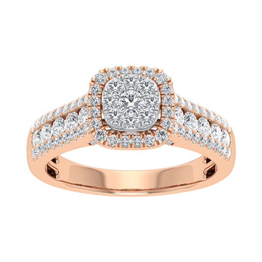 Diamond 7/8 Ct.Tw. Engagement Ring in 14K Rose Gold