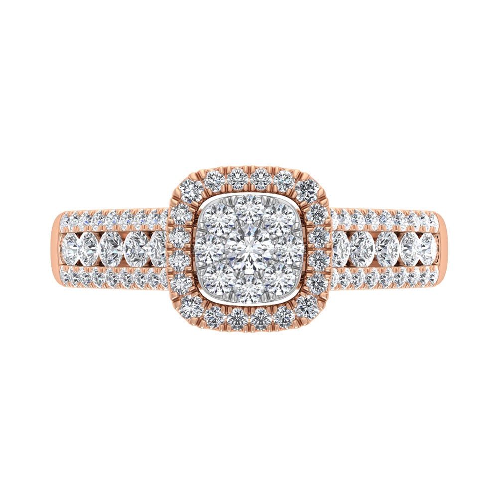 Diamond 7/8 Ct.Tw. Engagement Ring in 14K Rose Gold
