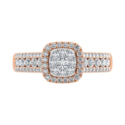 Diamond 7/8 Ct.Tw. Engagement Ring in 14K Rose Gold