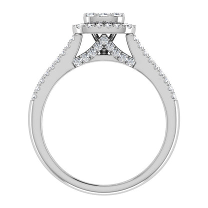 Diamond 7/8 Ct.Tw. Engagement Ring in 14K White Gold