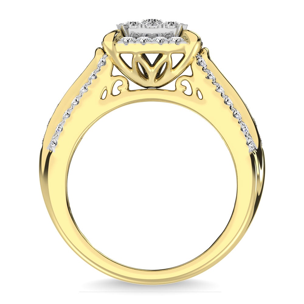 Diamond 1 Ct.Tw. Engagement Ring in 10K Yellow Gold