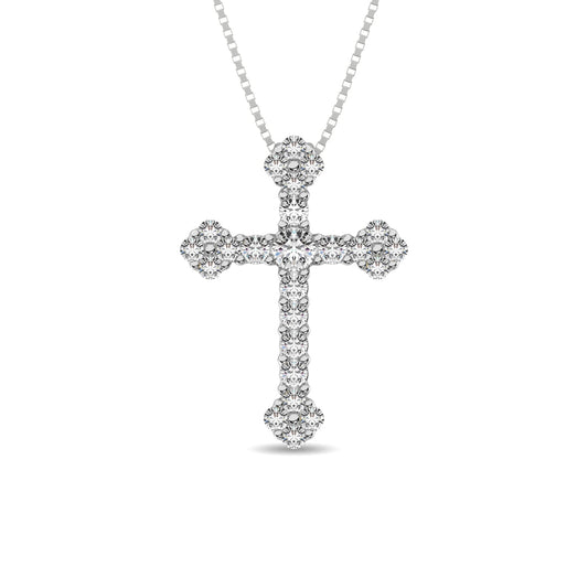 Diamond 1/3 Ct.Tw. Cross Pendant in 10K White Gold