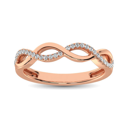 10K Rose Gold 1/10 Ct.tw Diamond Promise Ring