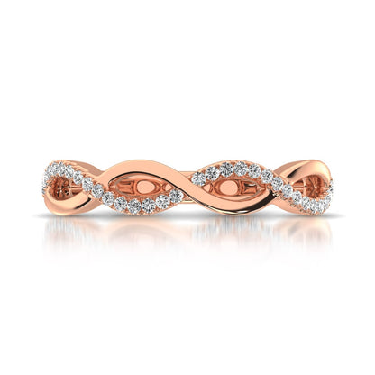 10K Rose Gold 1/10 Ct.tw Diamond Promise Ring