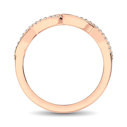 10K Rose Gold 1/10 Ct.tw Diamond Promise Ring