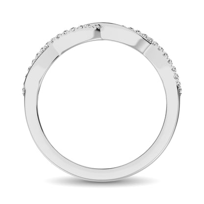 10K White Gold 1/10 Ct.Tw. Diamond Fashion Band