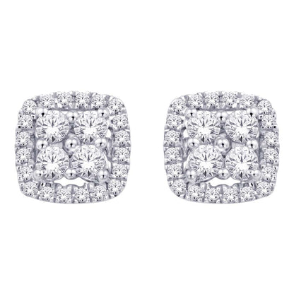 14K White Gold 1/5 Ct.Tw. Diamond Stud Earrings