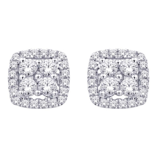 14K White Gold 1/5 Ct.Tw. Diamond Stud Earrings