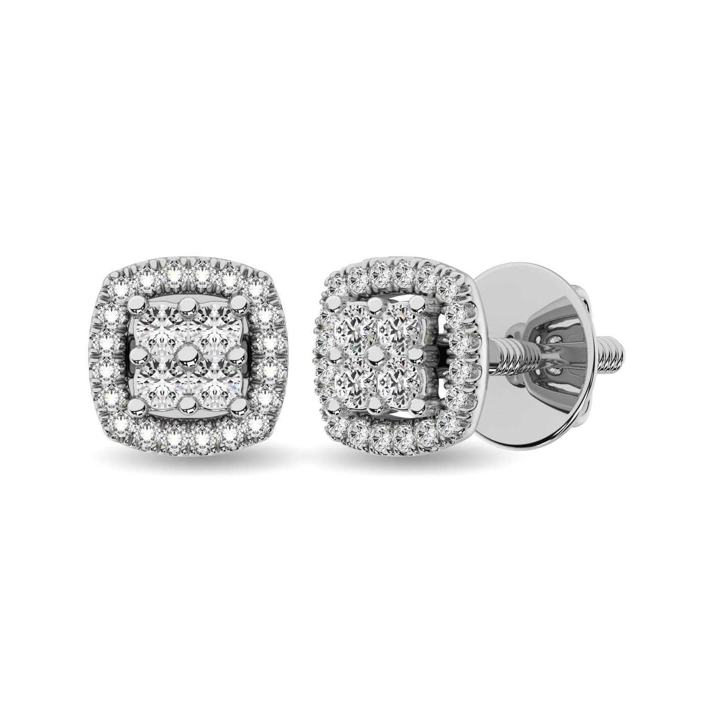 14K White Gold 1/5 Ct.Tw. Diamond Stud Earrings