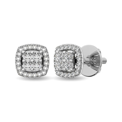 14K White Gold 1/5 Ct.Tw. Diamond Stud Earrings