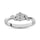10K White Gold 1/6 Ct.Tw. Diamond Flower Ring