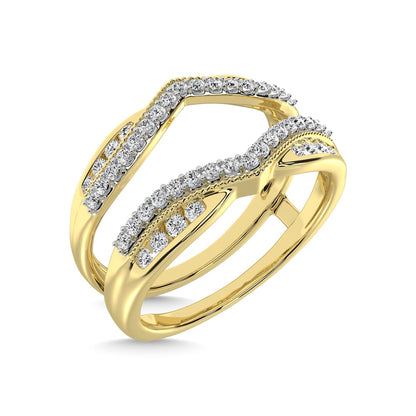 14K Yellow Gold 1/3 Ct.Tw. Diamond Guard Ring